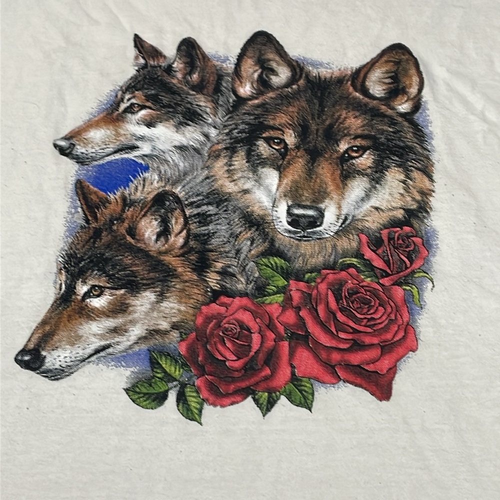 Wolves with Roses Shirt - L - Picture 2 of 7